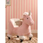 Porteur animal � roulettes en bois fsc� licorne