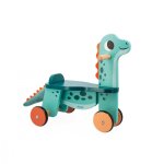 Porteur dino portosaurus en bois fsc bleu