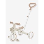 Porteur learning trike - tricycle 3 en 1 - taupe