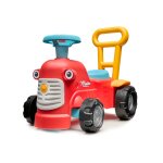 Porteur tracteur avec barre d'aide  la marche ergonomique rouge
