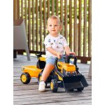 Porteur tracteur jcb � roues silencieuses, pelle frontale et excavatrice jaune jcb