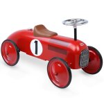 Porteur voiture vintage rouge vif