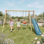Portique balan�oire 2, 30 m topwood zalmi 2 - 6 enfants bois