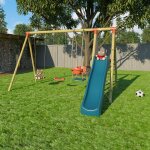 Portique balan�oire 2, 30 m topwood zalmi 2 - 6 enfants bois
