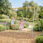 Portique balan�oire m�tal 1, 90 m agility brioso - 4 enfants gris
