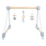 Portique d'�veil en bois massif + 3 pendentifs - arche d'activit�s blanc - gris / miffy