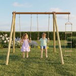 Portique poutre m�tal 1, 90 m techwood premium piki pour enfants bois