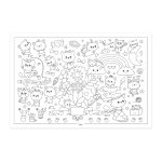 Poster  colorier p'tits chats blanc