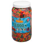 Pot de 13000 perles fluorescentes � repasser multicolore