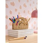 Pot crayons corde de papier arc - en - ciel beige
