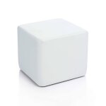 Pouf carr en tissu pour enfant blanc