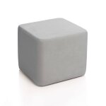Pouf carr� en tissu pour enfant gris