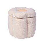 Pouf fleur + coffre À jouets blanc Pouf fleur + coffre À jouets blanc