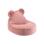 Pouf poire ours chambre enfant - fauteuil comfortable en teddy guava
