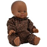 Poup�e habill�e pour enfant marron, noir