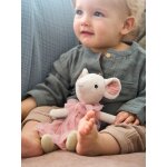 Poupe souris et son sac  dos pour dent de lait blanc