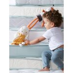 Poupe en tissu + 2 robes blanc