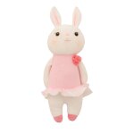 Poup�e en tissu enfant lapine rose pastel white and pink