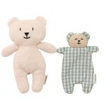 Poup�e en tissu ours teddy ultra doux white and green mint