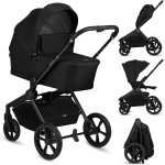 Poussette 2en1 freya avec nacelle pliable avec le ch�ssis et accessoires black onyx