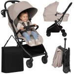Poussette 2en1 sia ultra - l�g�re avec nacelle, habillage pluie et moustiquaire beige sand