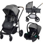 Poussette 3 en 1 i - size avec assise convertible en nacelle et cosi, haze gris teint