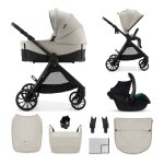 Poussette 3 en 1 kinderkraft vesto 2 syst�me de voyage, si�ge auto mink pro 2, assise r�versible, suspension ...