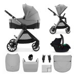 Poussette 3 en 1 kinderkraft vesto 2 syst�me de voyage, si�ge auto mink pro 2, assise r�versible, suspension ...