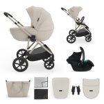 Poussette 3 - en - 1 prime 3 l�g�re avec grandes roues 8 / 12, conduite � une main, memory buttons, si�ge ...