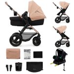 Poussette 4 en 1 kinderkraft moov 2 air avec si�ge 2 en 1 transformable, roues gonflables et travel system ...