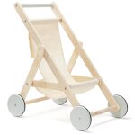 Poussette en bois multicolore