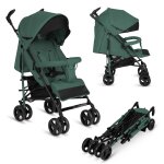 Poussette canne compacte irma 6 - 36 mois avec moustiquaire et amortisseurs avant green emerald