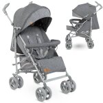 Poussette canne compacte irma 6 - 36 mois avec moustiquaire et amortisseurs avant grey / dark grey