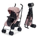 Poussette canne compacte et pliable rose