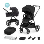 Poussette combine 2 en 1 avec suspension et protection upf50 + noir