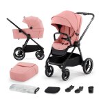 Poussette combine 2 en 1 avec suspension et protection upf50 + rose
