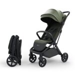 Poussette compacte pliage automatique avec suspension, capote imperméable, légère vert Poussette compacte pliage automatique avec suspension, capote imperméable, légère vert