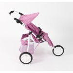 Poussette jogger 3 roues pour poup�es jumelles multicolore