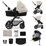 Poussette moov 2 4 en 1 avec si�ge 2 en 1 transformable, mink pro i - size, travel system et roues eva ...