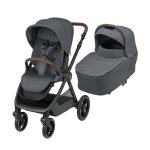 Poussette naissance oxford avec nacelle sense graphite twillic