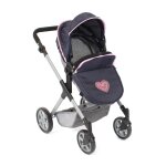 Poussette pour poup�e mila gris bleu