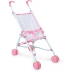 Poussette pour poupe petites fleurs rose