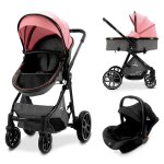 Poussette sidney cabriolet trio 2 gris et rose