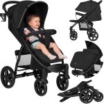 Poussette tout - terrain annet plus avec grandes roues, amortisseurs et accessoires black carbon