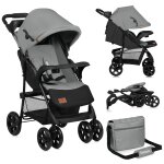 Poussette tout - terrain emma 6 - 36 mois avec sac et pliage rapide grey dove