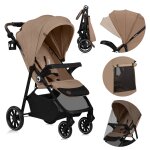 Poussette tout - terrain emma one 6 - 48 mois avec grandes roues et pliage rapide beige sand