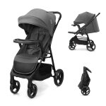Poussette trig 3 tr avec plateau click & fold, assise allong�e 91, 5 cm, roues pivotantes 360�, capote ...