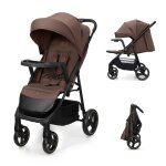 Poussette trig 3 tr avec plateau click & fold, assise allong�e 91, 5 cm, roues pivotantes 360�, capote ...