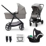 Poussette trio newly ds la naissance gris