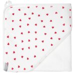 Ma premi�re cape de bain en bambou lovio imprim� coeurs